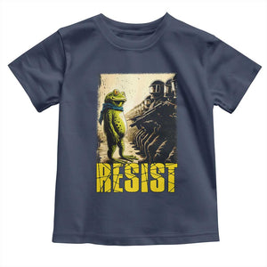 Resist Frog Toddler T Shirt Stand Against Free Portland Protest TS02 Navy Print Your Wear
