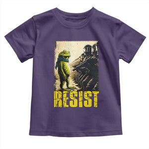 Resist Frog Toddler T Shirt Stand Against Free Portland Protest TS02 Purple Print Your Wear