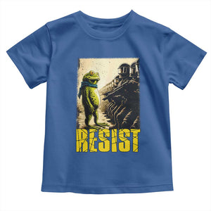Resist Frog Toddler T Shirt Stand Against Free Portland Protest TS02 Royal Blue Print Your Wear