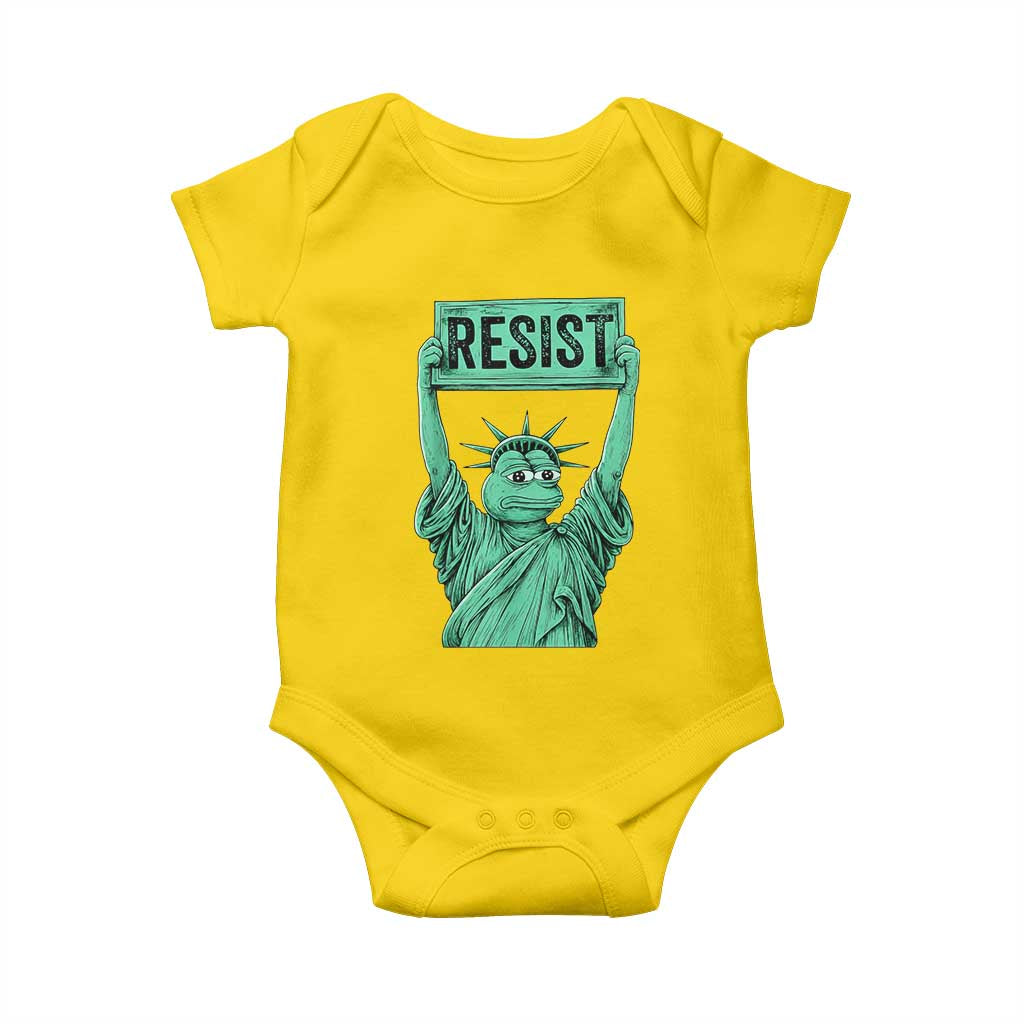 Funny Liberty Frog Meme Resist Baby Onesie Portland Frogs Protest Freedom Fighter TS02 Daisy Print Your Wear