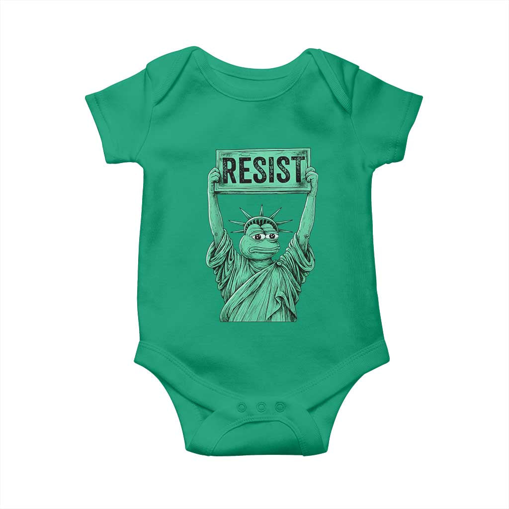 Funny Liberty Frog Meme Resist Baby Onesie Portland Frogs Protest Freedom Fighter TS02 Irish Green Print Your Wear