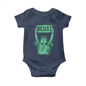 Funny Liberty Frog Meme Resist Baby Onesie Portland Frogs Protest Freedom Fighter TS02 Navy Print Your Wear