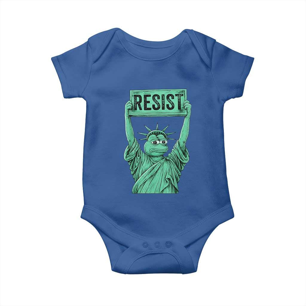 Funny Liberty Frog Meme Resist Baby Onesie Portland Frogs Protest Freedom Fighter TS02 Royal Blue Print Your Wear