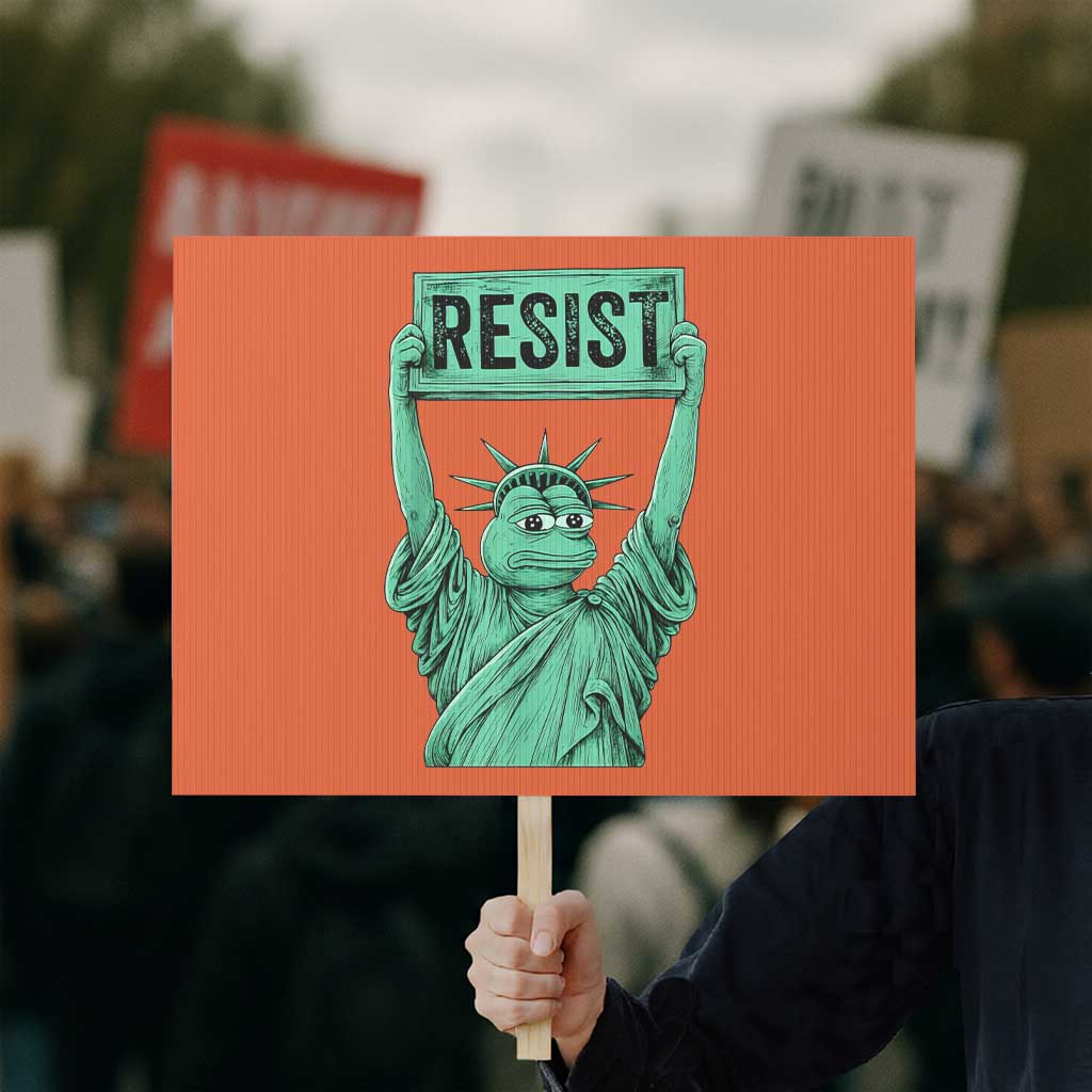 Funny Liberty Frog Meme Resist Protest Sign Portland Frogs Protest Freedom Fighter TS02 Horizontal 18