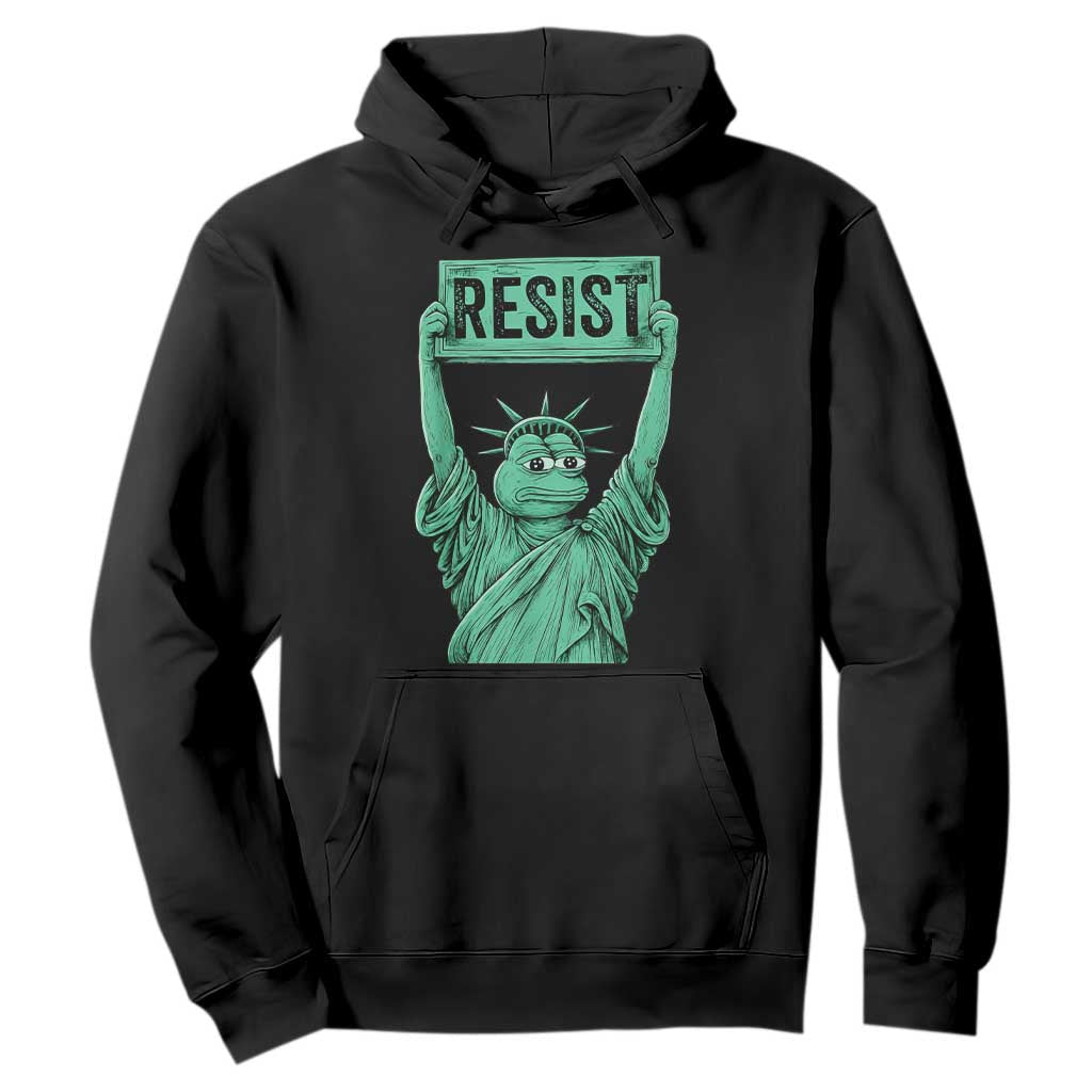 Funny Liberty Frog Meme Resist Hoodie Portland Frogs Protest Freedom Fighter TS02 Black Print Your Wear