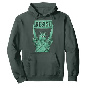 Funny Liberty Frog Meme Resist Hoodie Portland Frogs Protest Freedom Fighter TS02 Dark Forest Green Print Your Wear