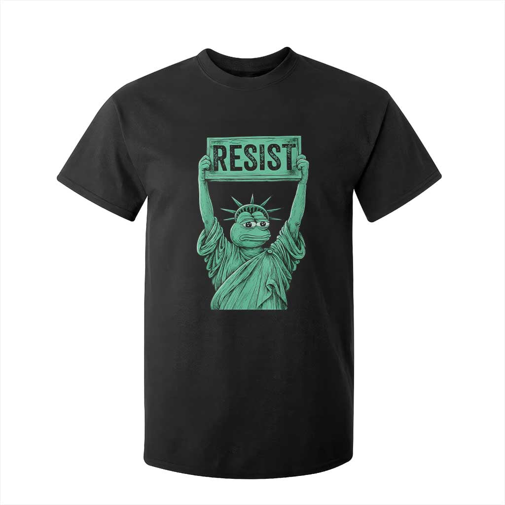 Funny Liberty Frog Meme Resist T Shirt For Kid Portland Frogs Protest Freedom Fighter TS02 Black Print Your Wear