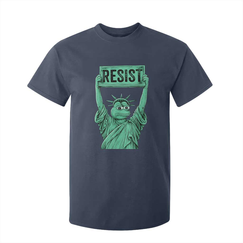 Funny Liberty Frog Meme Resist T Shirt For Kid Portland Frogs Protest Freedom Fighter TS02 Navy Print Your Wear