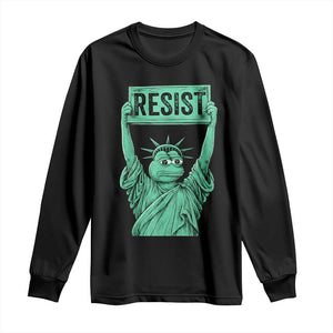 Funny Liberty Frog Meme Resist Long Sleeve Shirt Portland Frogs Protest Freedom Fighter TS02 Black Print Your Wear