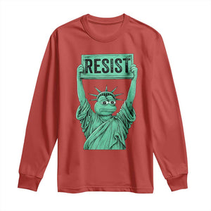 Funny Liberty Frog Meme Resist Long Sleeve Shirt Portland Frogs Protest Freedom Fighter TS02 Red Print Your Wear