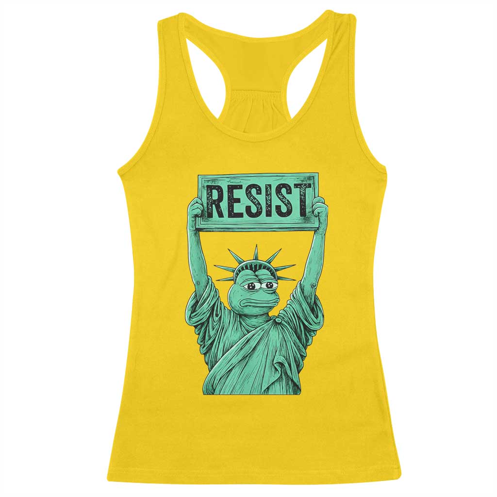 Funny Liberty Frog Meme Resist Racerback Tank Top Portland Frogs Protest Freedom Fighter TS02 Daisy Print Your Wear