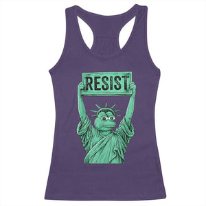 Funny Liberty Frog Meme Resist Racerback Tank Top Portland Frogs Protest Freedom Fighter TS02 Purple Print Your Wear