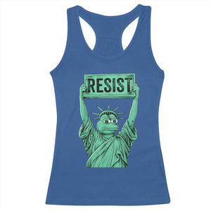 Funny Liberty Frog Meme Resist Racerback Tank Top Portland Frogs Protest Freedom Fighter TS02 Royal Blue Print Your Wear