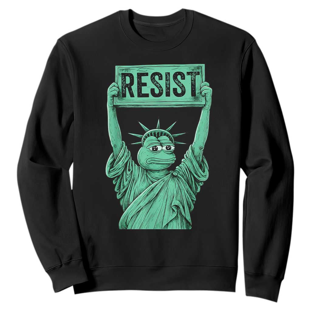 Funny Liberty Frog Meme Resist Sweatshirt Portland Frogs Protest Freedom Fighter TS02 Black Print Your Wear