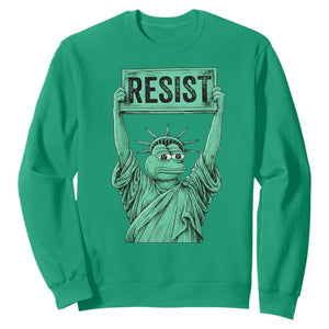 Funny Liberty Frog Meme Resist Sweatshirt Portland Frogs Protest Freedom Fighter TS02 Irish Green Print Your Wear
