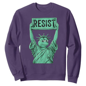 Funny Liberty Frog Meme Resist Sweatshirt Portland Frogs Protest Freedom Fighter TS02 Purple Print Your Wear