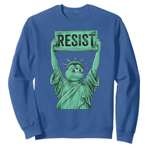 Funny Liberty Frog Meme Resist Sweatshirt Portland Frogs Protest Freedom Fighter TS02 Royal Blue Print Your Wear