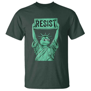 Funny Liberty Frog Meme Resist T Shirt Portland Frogs Protest Freedom Fighter TS02 Dark Forest Green Print Your Wear