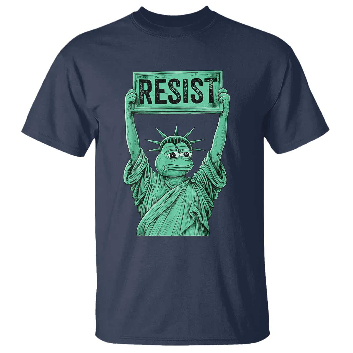 Funny Liberty Frog Meme Resist T Shirt Portland Frogs Protest Freedom Fighter TS02 Navy Print Your Wear