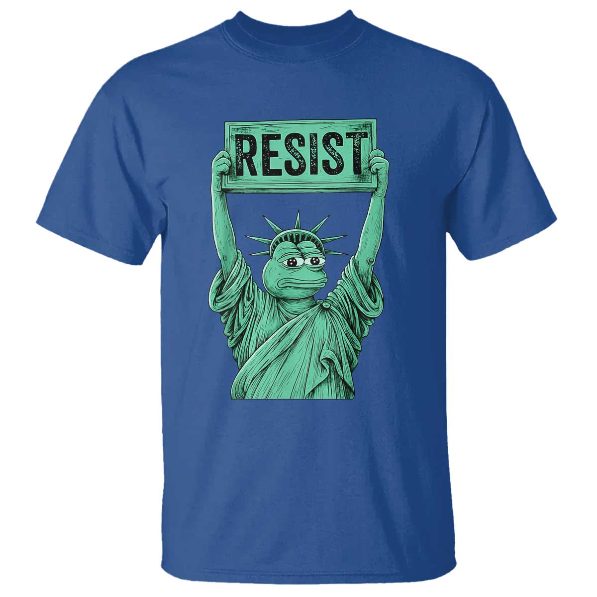 Funny Liberty Frog Meme Resist T Shirt Portland Frogs Protest Freedom Fighter TS02 Royal Blue Print Your Wear