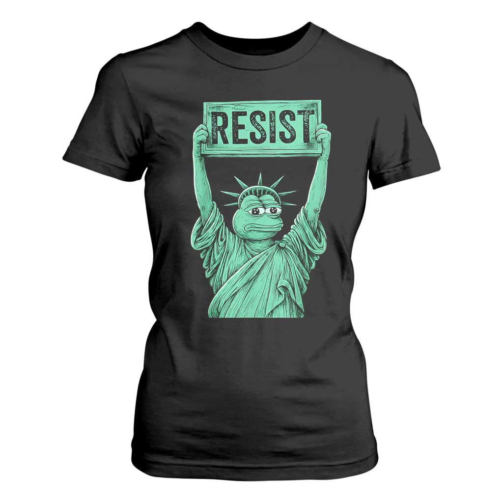 Funny Liberty Frog Meme Resist T Shirt For Women Portland Frogs Protest Freedom Fighter TS02 Black Print Your Wear