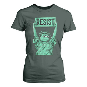 Funny Liberty Frog Meme Resist T Shirt For Women Portland Frogs Protest Freedom Fighter TS02 Dark Forest Green Print Your Wear