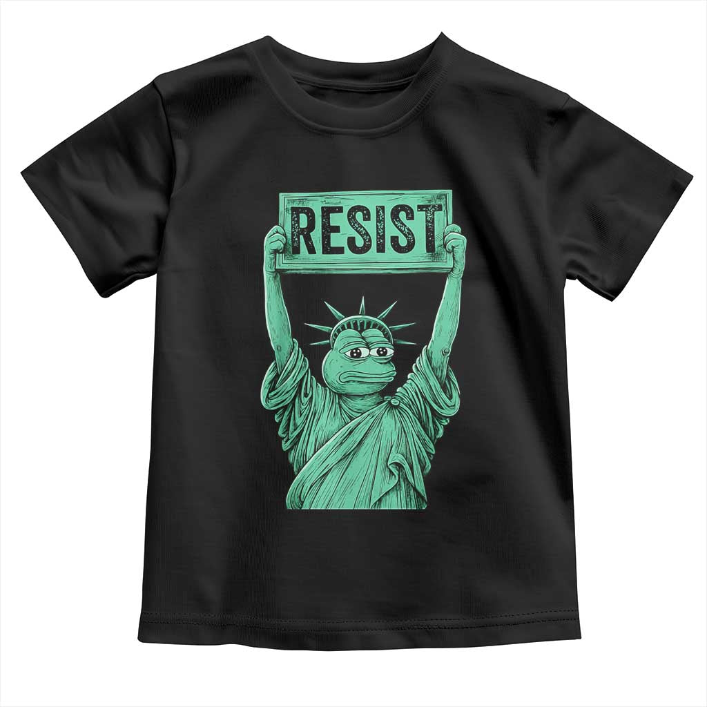 Funny Liberty Frog Meme Resist Toddler T Shirt Portland Frogs Protest Freedom Fighter TS02 Black Print Your Wear