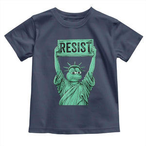 Funny Liberty Frog Meme Resist Toddler T Shirt Portland Frogs Protest Freedom Fighter TS02 Navy Print Your Wear