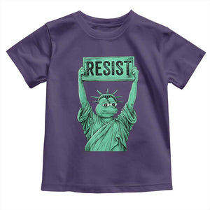 Funny Liberty Frog Meme Resist Toddler T Shirt Portland Frogs Protest Freedom Fighter TS02 Purple Print Your Wear