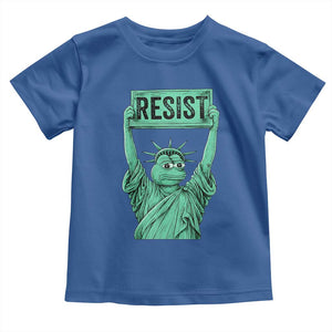 Funny Liberty Frog Meme Resist Toddler T Shirt Portland Frogs Protest Freedom Fighter TS02 Royal Blue Print Your Wear