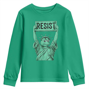 Funny Liberty Frog Meme Resist Youth Sweatshirt Portland Frogs Protest Freedom Fighter TS02 Irish Green Print Your Wear