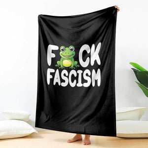 Funny Frog Fck Fascism Throw Blanket Resist Protest Human Rights TS02 Print Your Wear