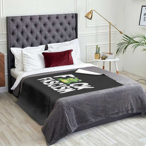 Funny Frog Fck Fascism Throw Blanket Resist Protest Human Rights TS02 Print Your Wear