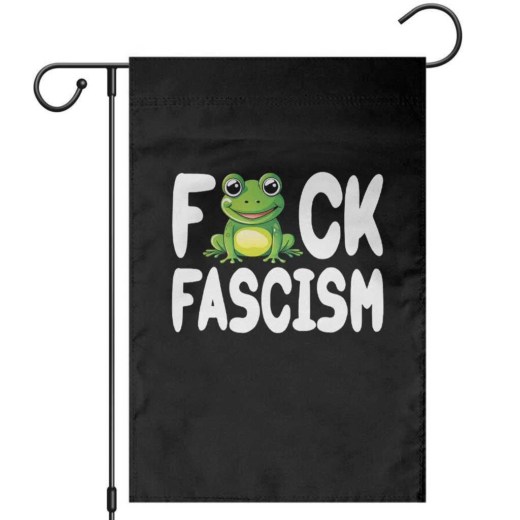 Funny Frog Fck Fascism Garden Flag Resist Protest Human Rights TS02 Black Print Your Wear