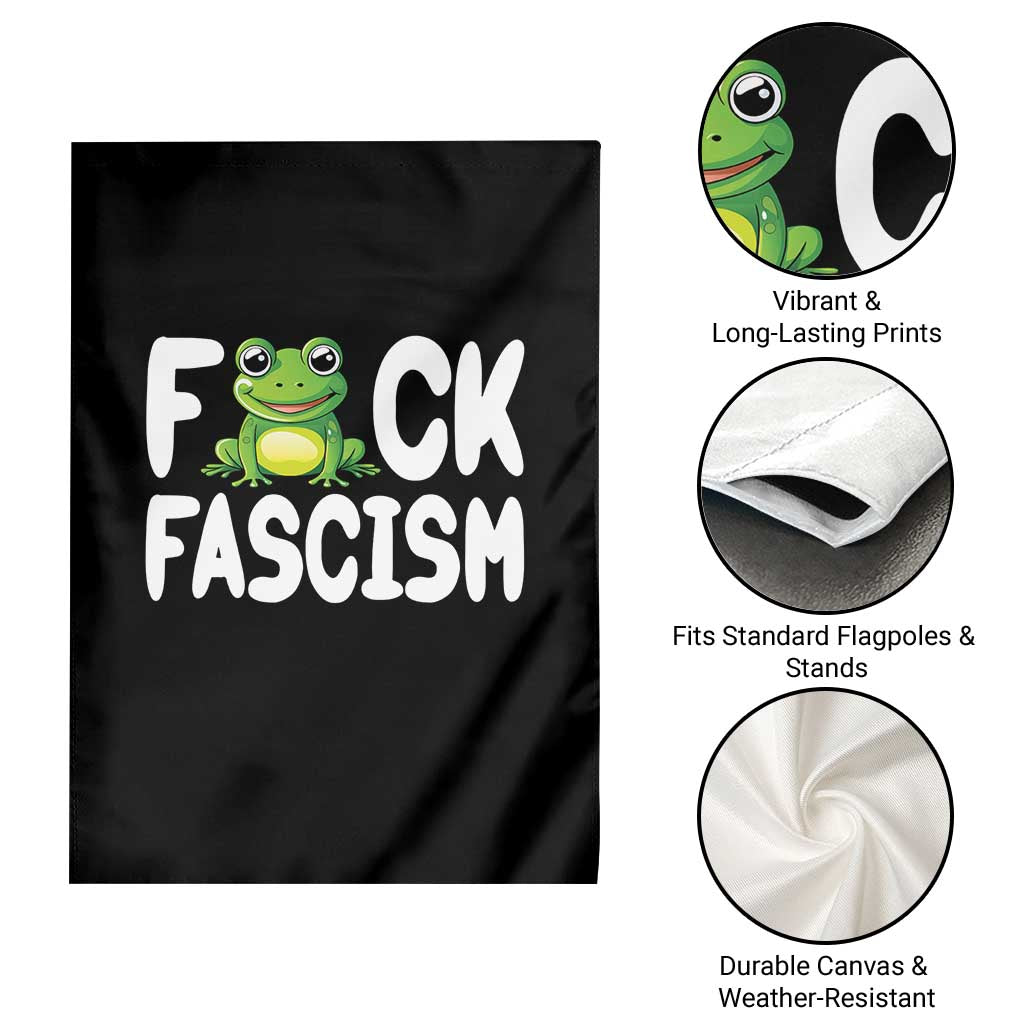 Funny Frog Fck Fascism Garden Flag Resist Protest Human Rights TS02 Print Your Wear