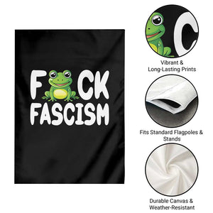 Funny Frog Fck Fascism Garden Flag Resist Protest Human Rights - Print Your Wear