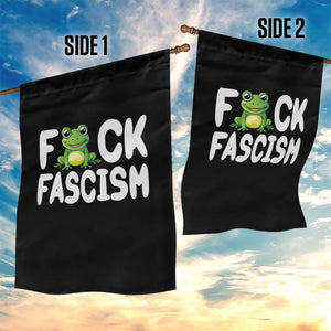 Funny Frog Fck Fascism Garden Flag Resist Protest Human Rights - Print Your Wear