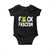 Funny Frog Fck Fascism Baby Onesie Resist Protest Human Rights - Print Your Wear