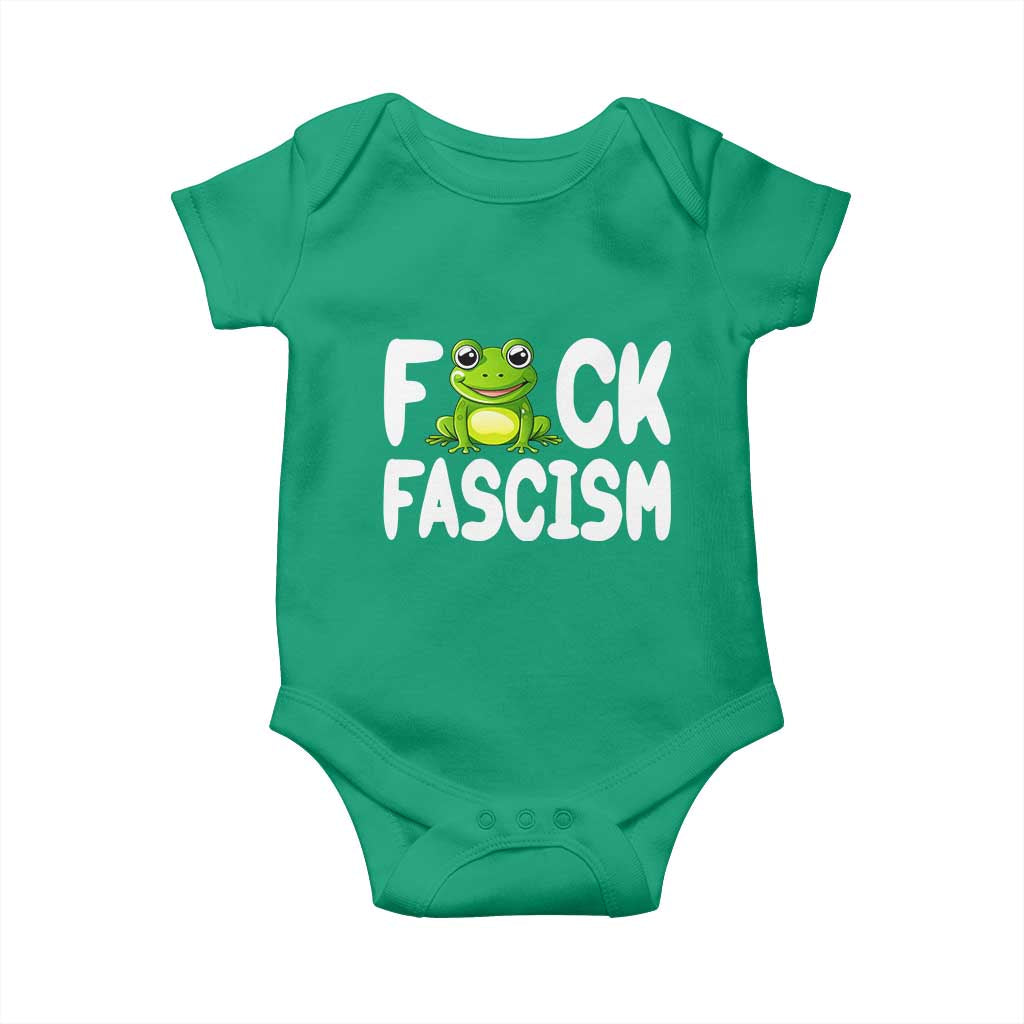 Funny Frog Fck Fascism Baby Onesie Resist Protest Human Rights TS02 Irish Green Print Your Wear