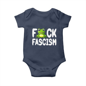 Funny Frog Fck Fascism Baby Onesie Resist Protest Human Rights TS02 Navy Print Your Wear