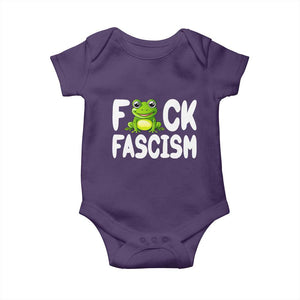 Funny Frog Fck Fascism Baby Onesie Resist Protest Human Rights TS02 Purple Print Your Wear