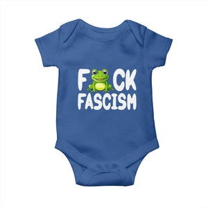 Funny Frog Fck Fascism Baby Onesie Resist Protest Human Rights TS02 Royal Blue Print Your Wear