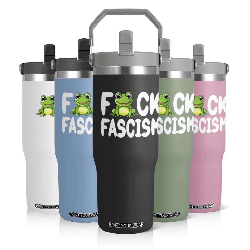 Funny Frog Fck Fascism Flip Straw Tumbler Resist Protest Human Rights TS02 Print Your Wear