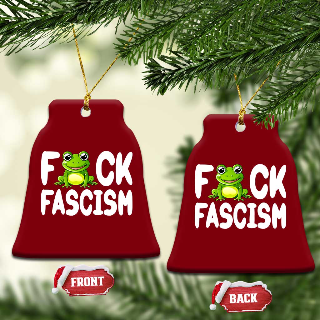 Funny Frog Fck Fascism Ceramic Ornament Resist Protest Human Rights TS02 Print Your Wear