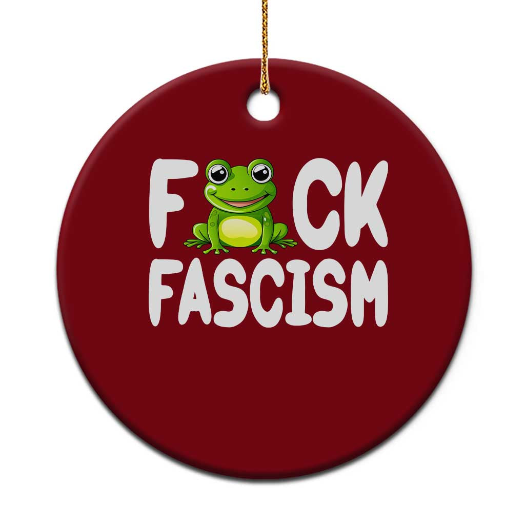 Funny Frog Fck Fascism Ceramic Ornament Resist Protest Human Rights - Print Your Wear
