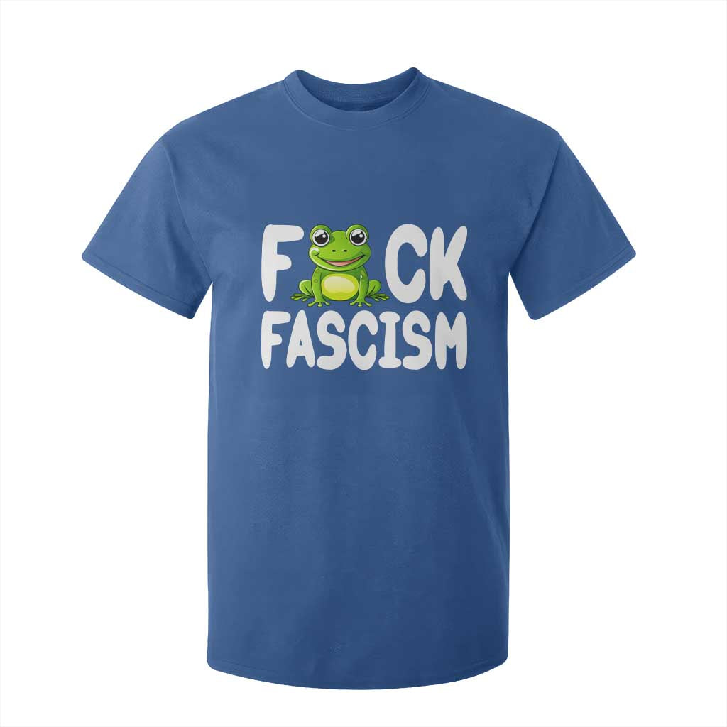 Funny Frog Fck Fascism T Shirt For Kid Resist Protest Human Rights TS02 Royal Blue Print Your Wear