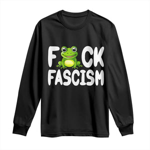 Funny Frog Fck Fascism Long Sleeve Shirt Resist Protest Human Rights - Print Your Wear
