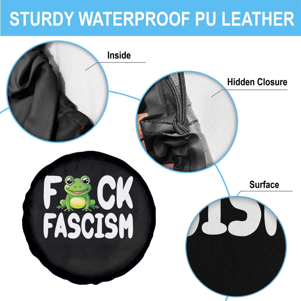 Funny Frog Fck Fascism Spare Tire Cover Resist Protest Human Rights TS02 Print Your Wear
