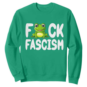 Funny Frog Fck Fascism Sweatshirt Resist Protest Human Rights - Print Your Wear