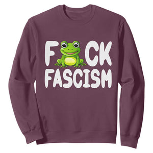 Funny Frog Fck Fascism Sweatshirt Resist Protest Human Rights - Print Your Wear
